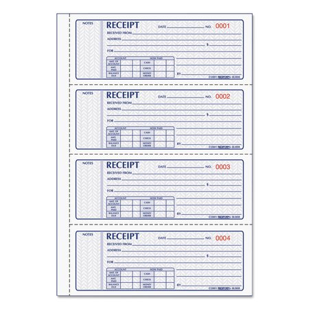 Rediform Money Receipt Book, Carbonless Triplicate 8L808R